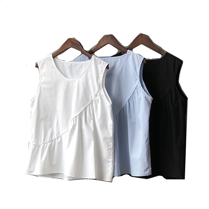 Shirt Camp Collar - Rời Nữ Casual Vải Lanh Cotton