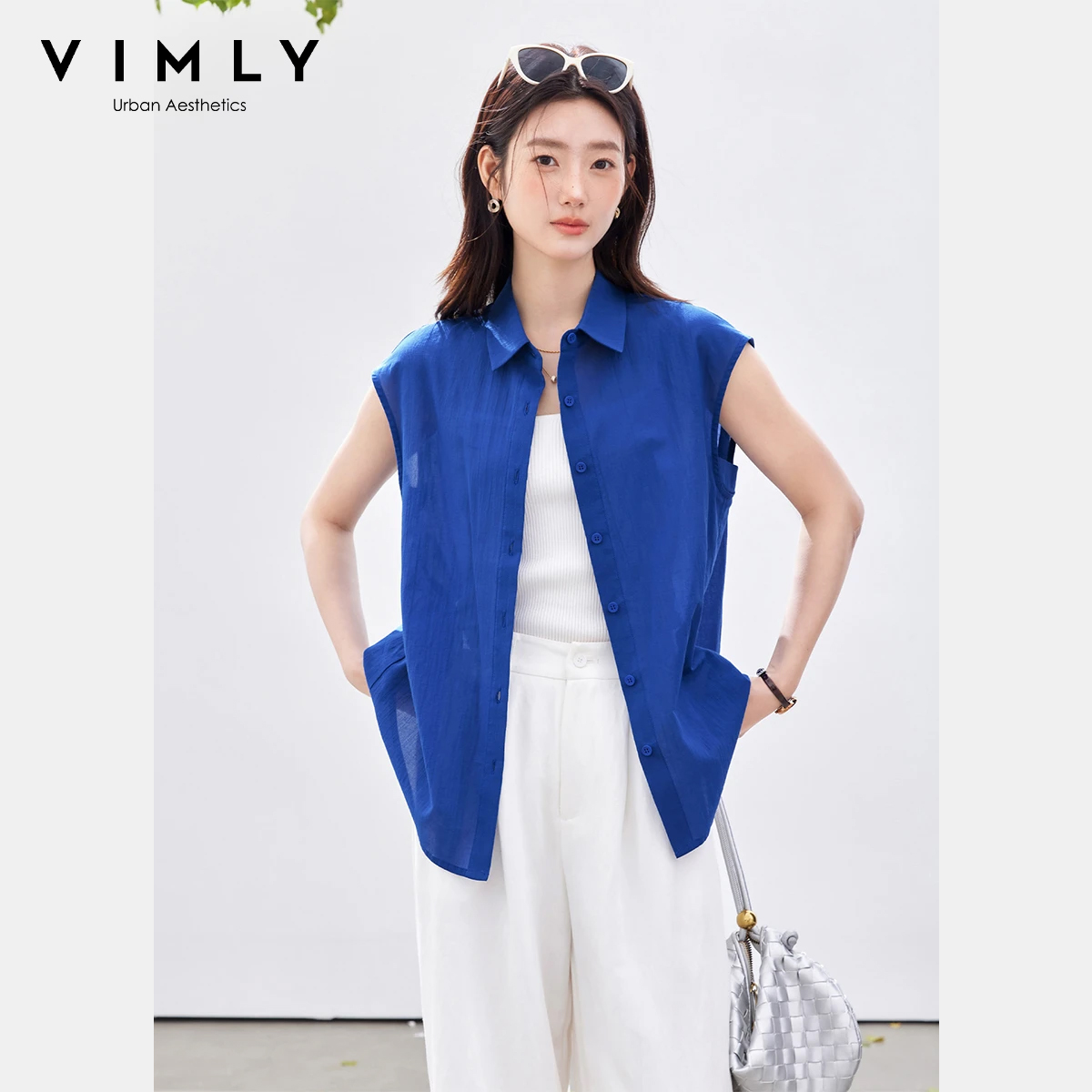 VIMLY Minimalist Office Sleeve - đánh giá và giá Shirt Camp Collar