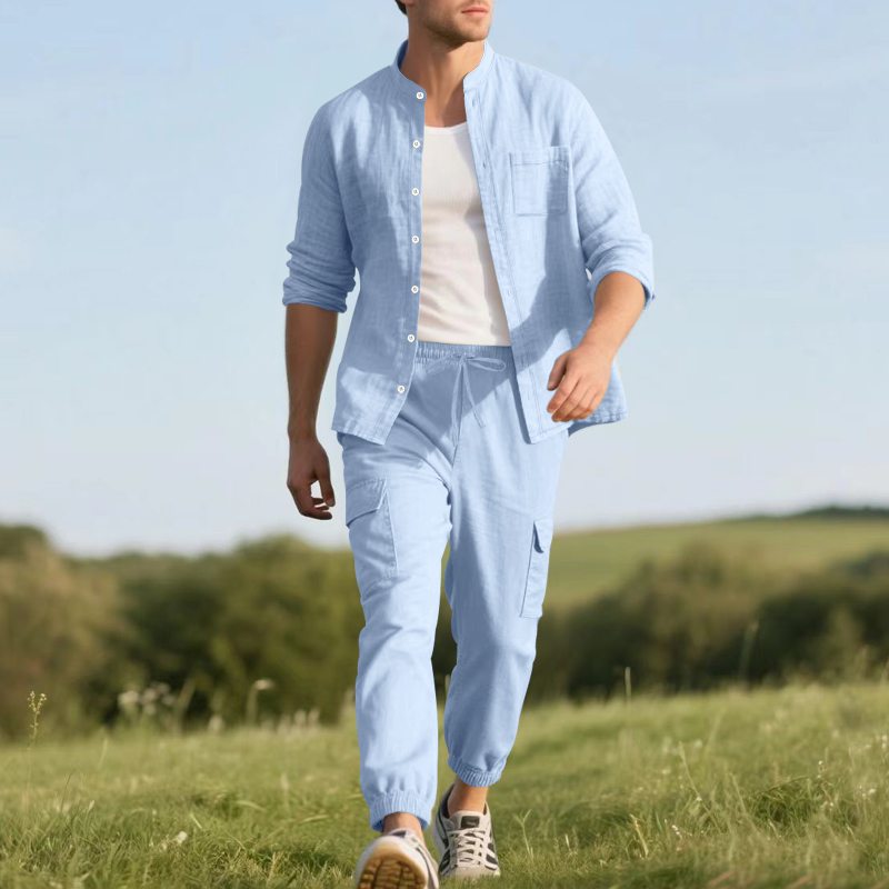 Men's Linen Breathable Two-Pie - đánh giá và giá Linen Shirt Breathable