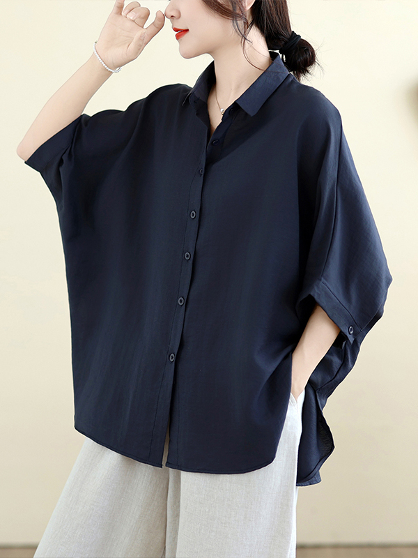Loose Fit Cotton Linen Batwing - đánh giá và giá Linen Shirt Breathable