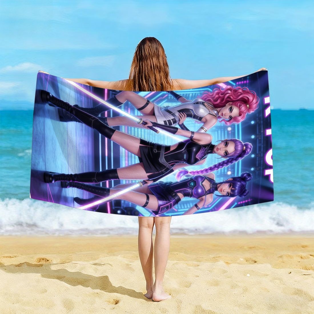 K-Pop Idol Print Large Size Be - đánh giá và giá Beach Towel Large
