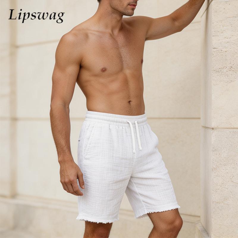 Fashionable Ripped Linen Short - đánh giá và giá Short Linen Drawstring
