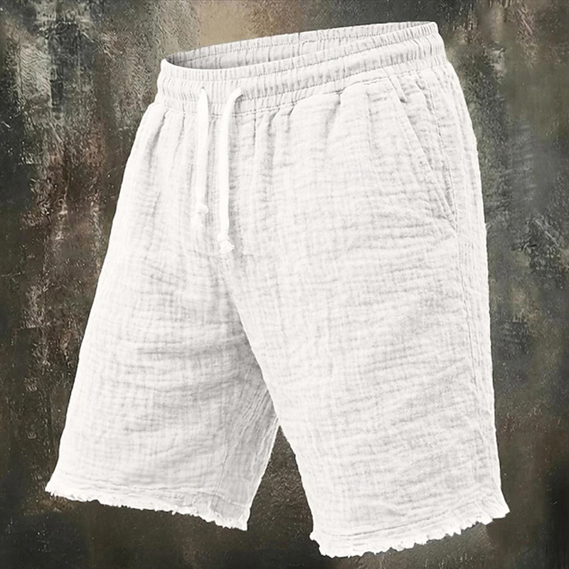 Fashionable Ripped Linen Short - đánh giá và giá Short Linen Drawstring
