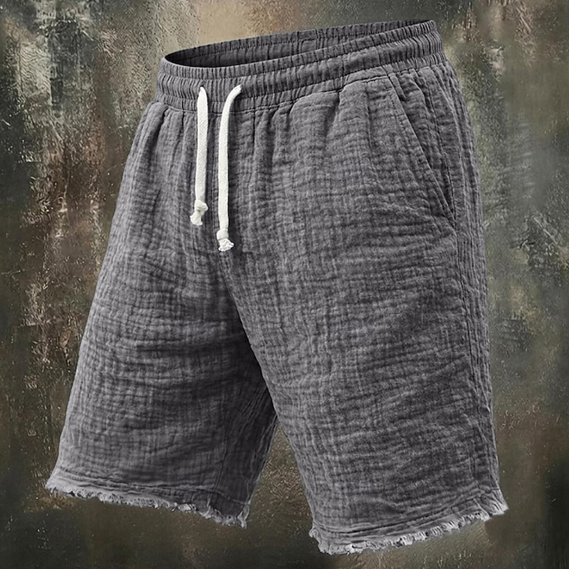 Fashionable Ripped Linen Short - đánh giá và giá Short Linen Drawstring