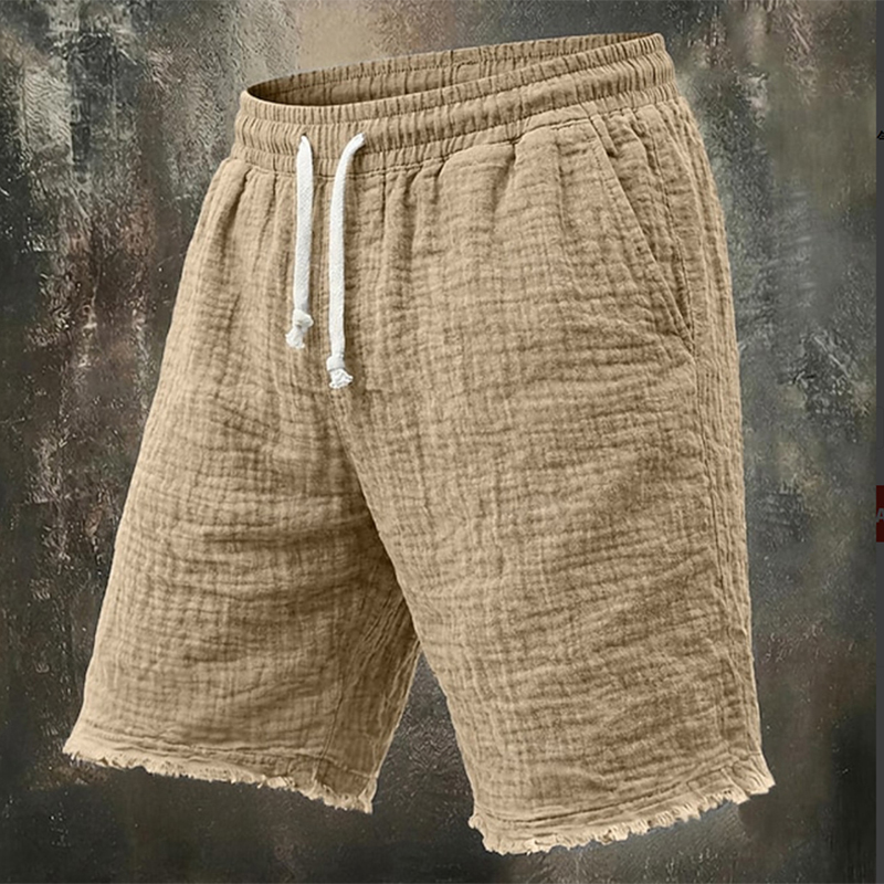 Fashionable Ripped Linen Short - đánh giá và giá Short Linen Drawstring