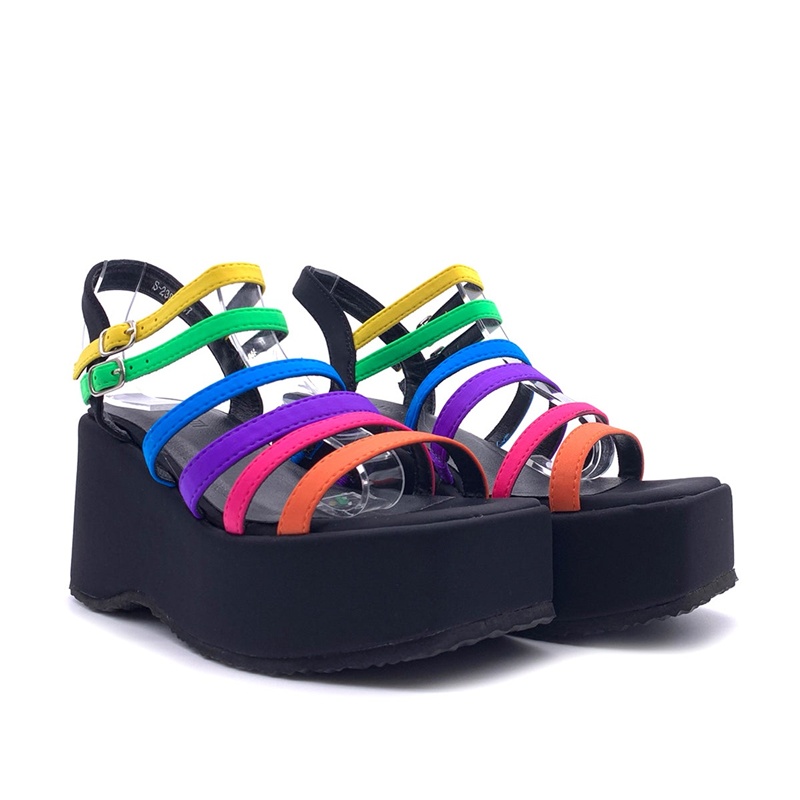 Narrow Band Mized Colors Sanda - đánh giá và giá Casual Sandal Leather