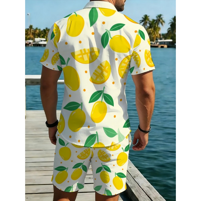 Men Linen Print Short Sleeve S - đánh giá và giá Short Linen Drawstring