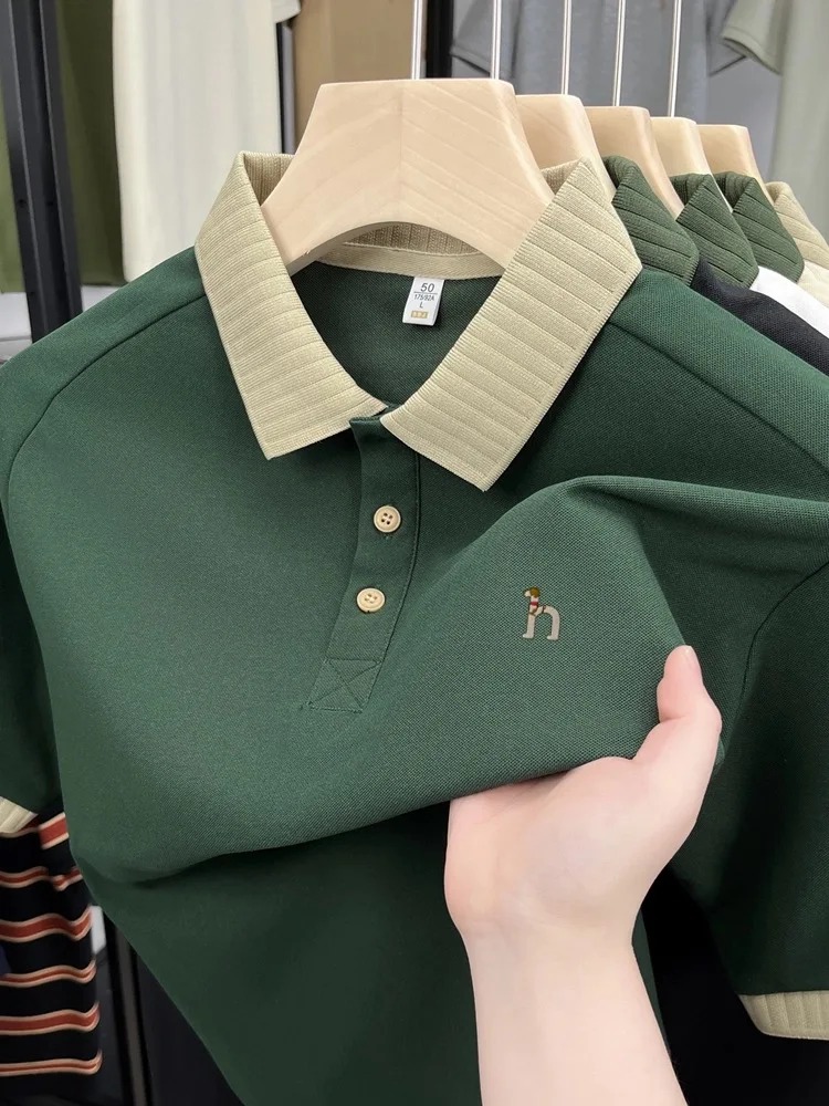 Luxury brand men's short sleev - đánh giá và giá Polo Shirt Pique