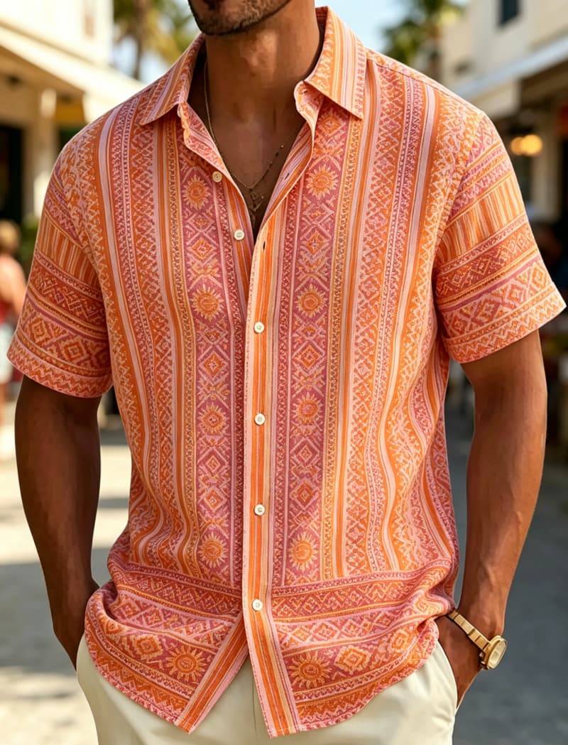 Men's Short Sleeve Shirt Lapel - đánh giá và giá Resort Shirt Floral