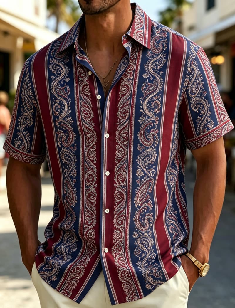 Men's Short Sleeve Shirt Lapel - đánh giá và giá Resort Shirt Floral