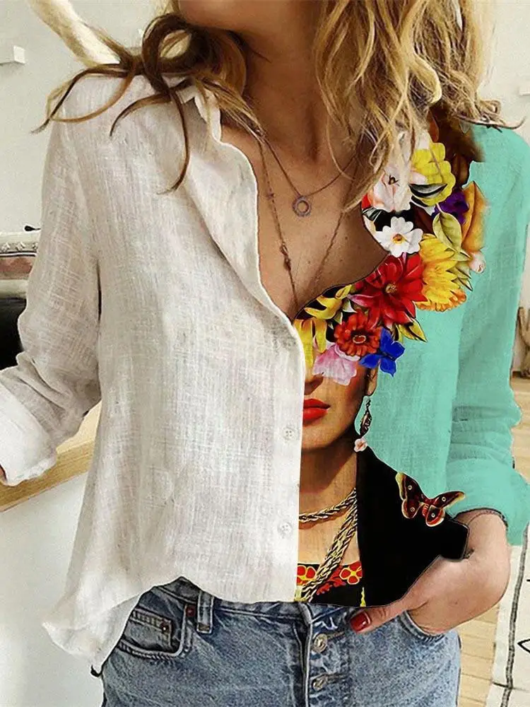 Women Spring And Autumn Long S - đánh giá và giá Shirt Camp Collar