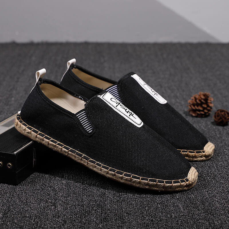 Linen Male Casual Shoes Loafer - đánh giá và giá Espadrille Slip On